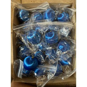 21 Vintage White Satin Silk Wrapped Christmas Ball Ornaments Unbreakable Small